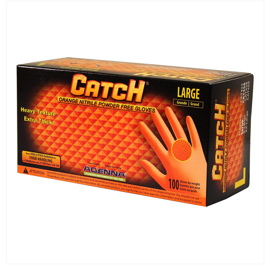 Adenna Nitrile Powder Free Gloves Orange - Box of 100 - Image 4