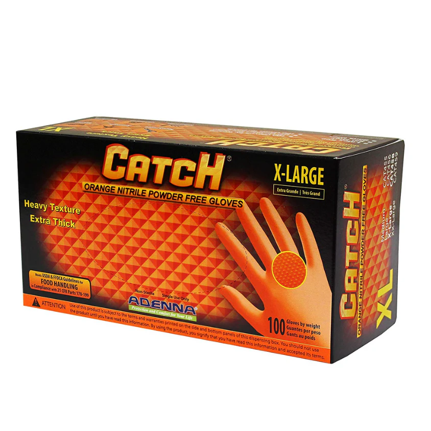 Adenna Nitrile Powder Free Gloves Orange - Box of 100 - Image 5