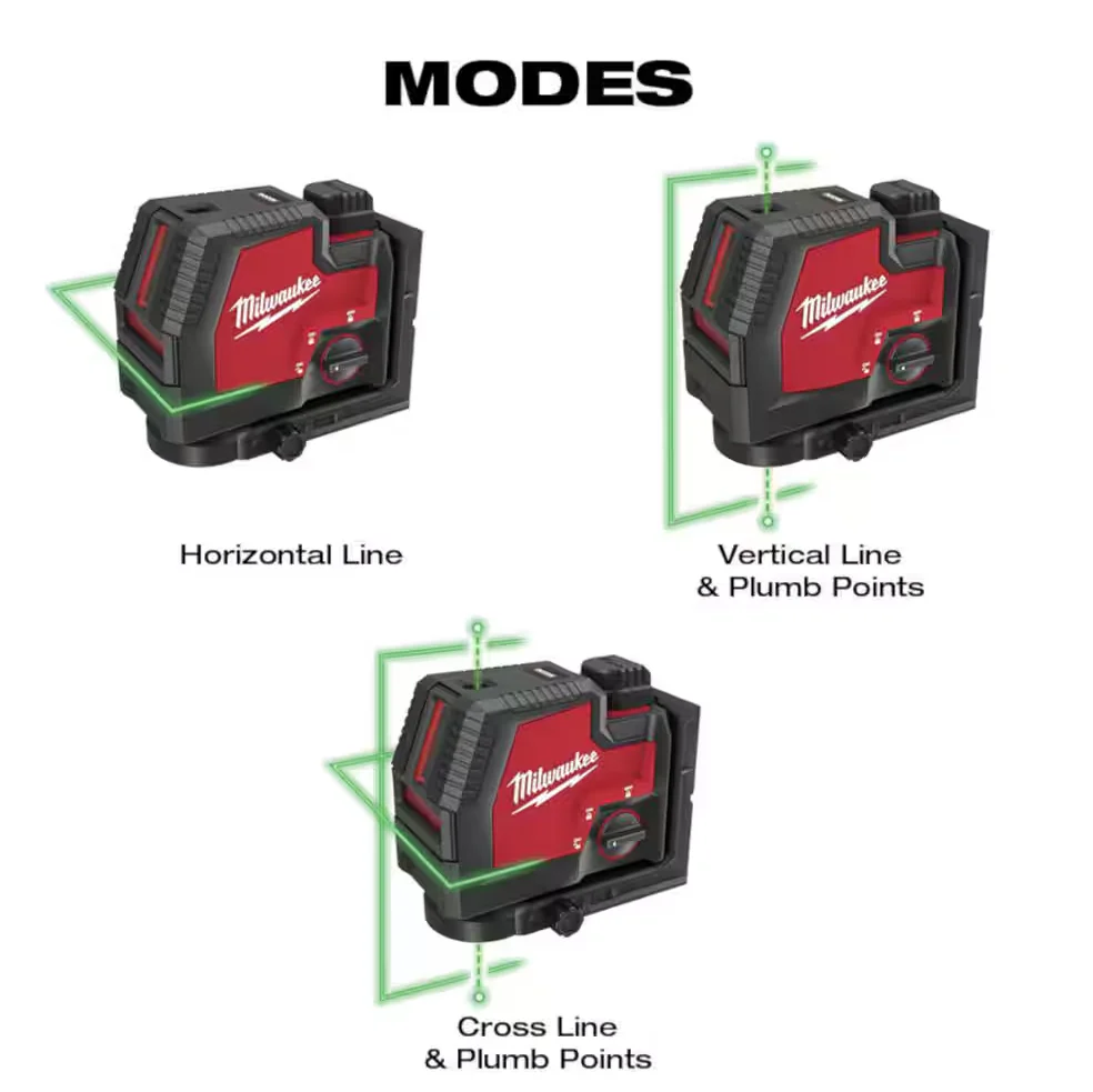 Milwaukee 3522-21 USB Rechargeable Green Cross Line & Plumb Points Laser - Image 4