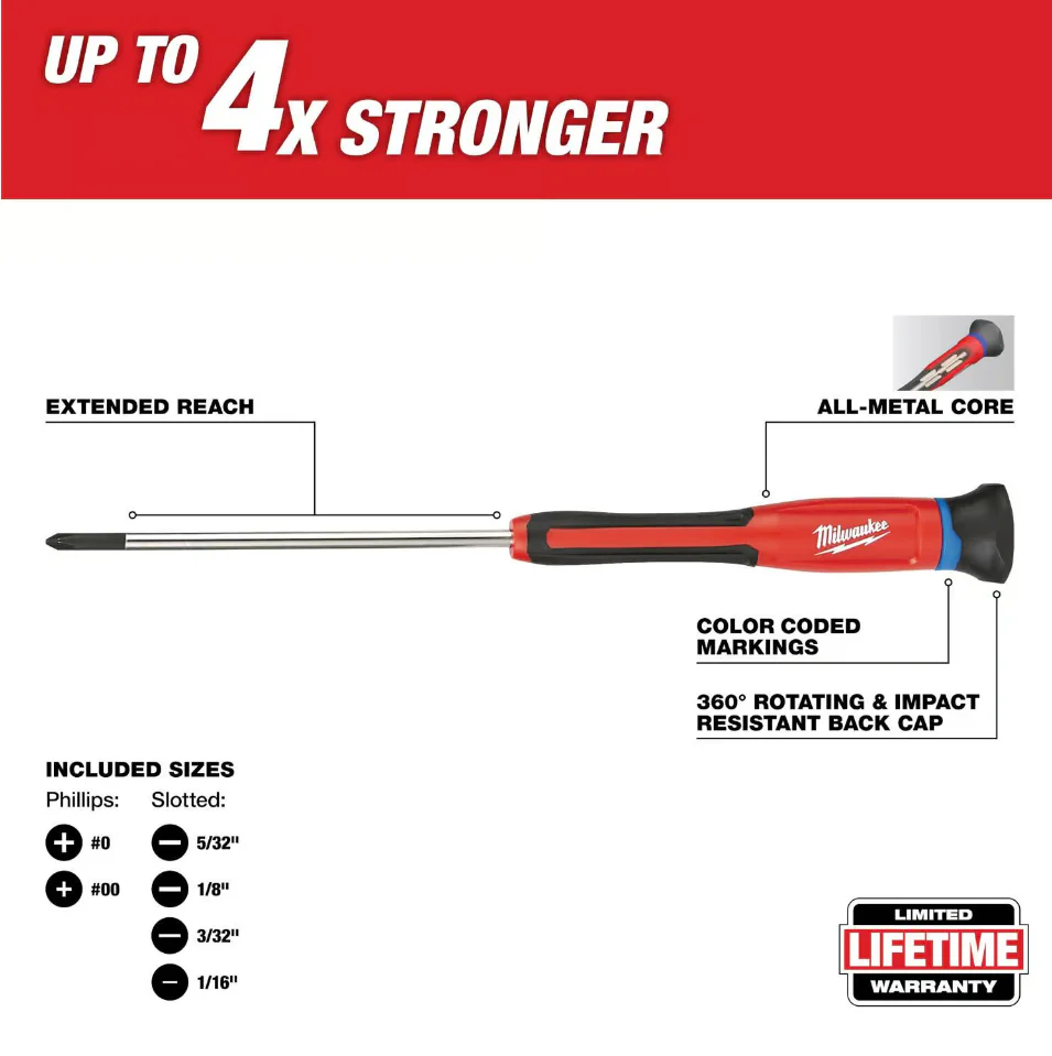 Milwaukee 48-22-2614 Precision Screwdriver Set, 8pc - Image 3