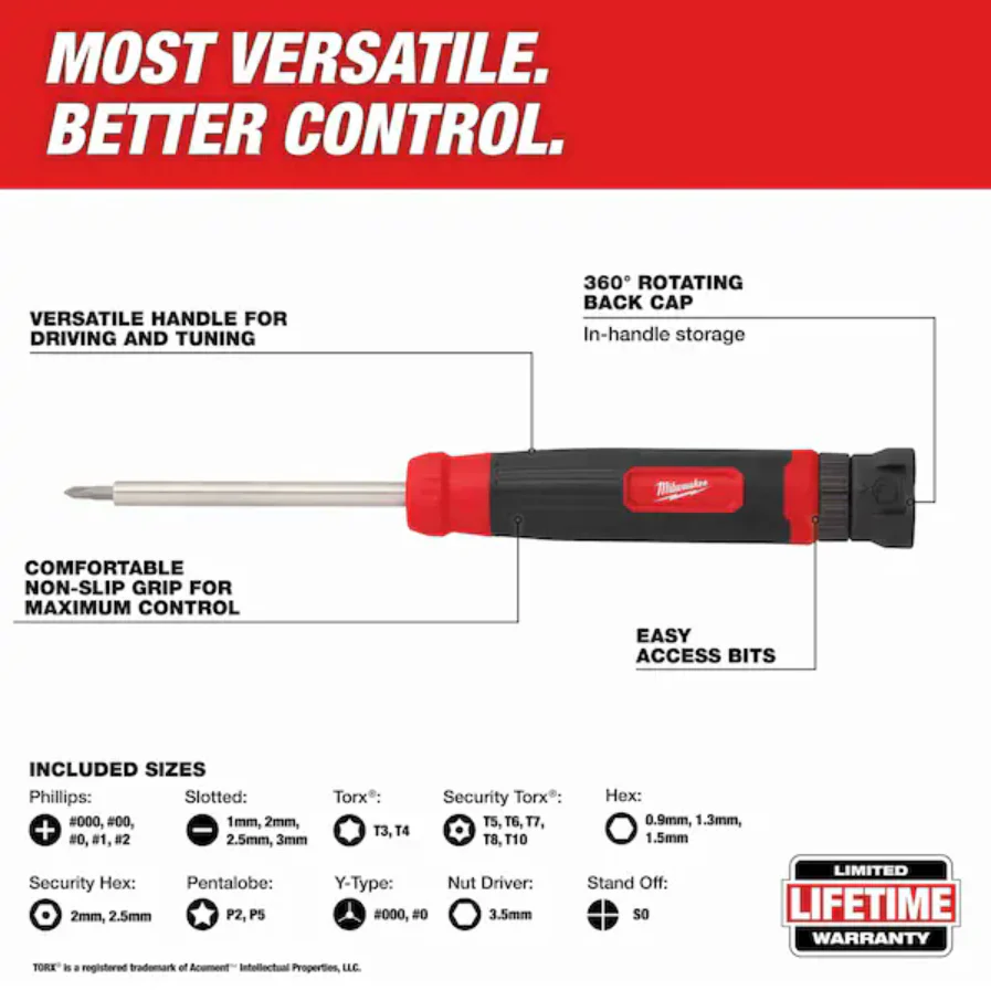 Milwaukee 48-22-2934 - 27-in-1 Security Precision Multi-Bit Screwdriver - Image 3